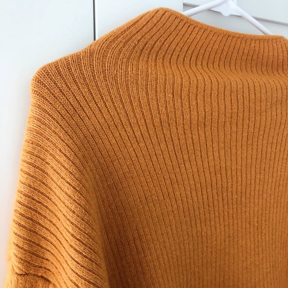 Mustard Yellow Mock Neck Sweater - Picture 5 of 7